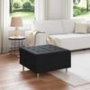 vidaXL Pouf contenitore con cuscino Nero 80 x 80 x 45 cm Tessuto