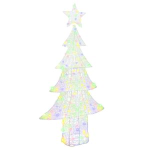 vidaXL Albero di Natale con 240 LED Multicolore 180 cm Acrilico