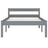 vidaXL Giroletto senza Materasso Grigio 90x200 cm in Legno di Pino