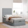 vidaXL Pouf Letto con Materasso Grigio Chiaro 90x200 cm in Tessuto