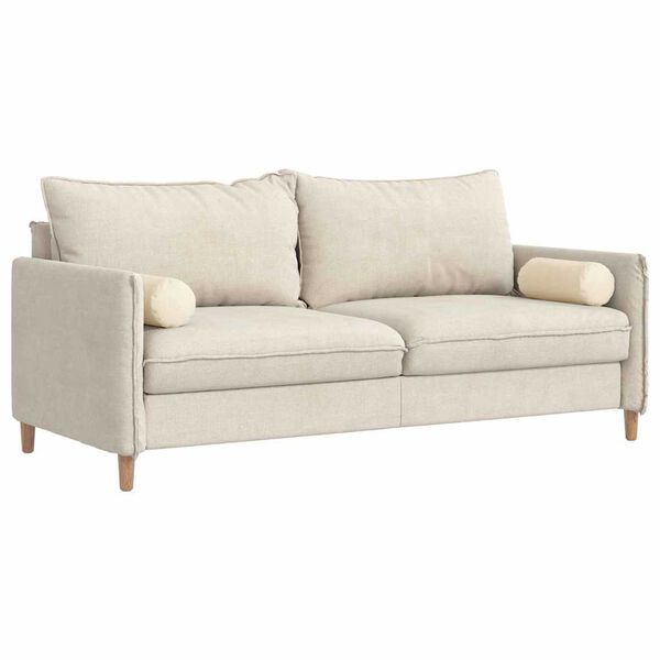 vidaXL Cuscini a rullo 2 pcs Crema Ø 15 x 40 cm Tessuto in Cords