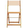 vidaXL Set da Bistrot 3pz Beige in Tessuto e Legno Massello