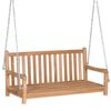 vidaXL Dondolo con Cuscino Blu 120 cm Massello di Teak