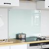 vidaXL Rivestimento da Cucina Bianco 80 x 60 cm vetro temperato