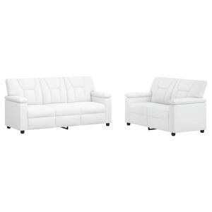 vidaXL Set di divani 2 pcs Bianco Similpelle