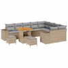 vidaXL Set Divano da Giardino con cuscino 12 pcs Beige e Grigio Chiaro