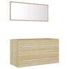 vidaXL Set Mobili da Bagno 2 pz Rovere Sonoma in Legno Multistrato