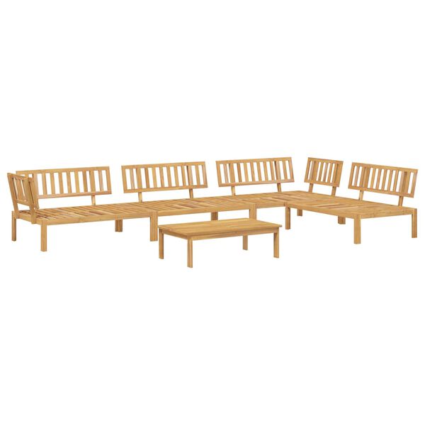 vidaXL Set di divani con cuscino 5 pcs Talpa Legno di Acacia Massello