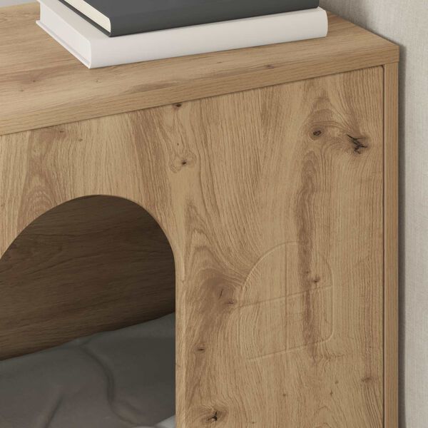 vidaXL Casa per Gatti Rovere Artigianale 51 x 30 x 52 cm