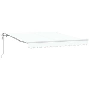 vidaXL Tenda retrattile Bianco 300 x 250 cm Tessuto e Alluminio