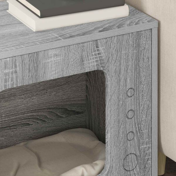 vidaXL Casa per Gatti Grigio Sonoma 51 x 30 x 42 cm Legno multistrato