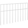 vidaXL Pannello di Recinzione da Giardino 48 pz 50 x 30 cm Argento