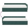 vidaXL Struttura Letto Angolare con Materasso 2 pcs Verde Velluto