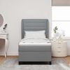 vidaXL Letto a molle con materasso Grigio chiaro 100 x 200 cm Tessuto