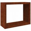 vidaXL Rack per Legna da Ardere 100x40x80 cm in Acciaio Corten