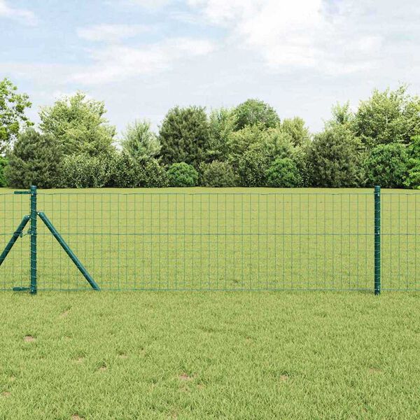 vidaXL Pali per Recinzione 2 pcs Verde 110 cm