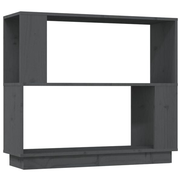 vidaXL Libreria/Divisorio Grigio 80x25x70 cm in Legno Massello di Pino