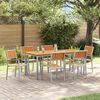 vidaXL Set da Pranzo per Giardino 7 pcs Grigio