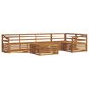 vidaXL Set di divani da esterno 6 pz Naturale