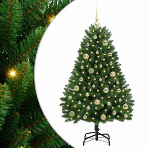 vidaXL Albero di Natale artificiale Verde 120 cm PVC e Metallo