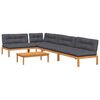 vidaXL Set Divano Pallet Giardino 5pz con Cuscini Massello Acacia