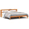 vidaXL Giroletto con Testiera Marrone Cera 180x200 cm Massello Pino
