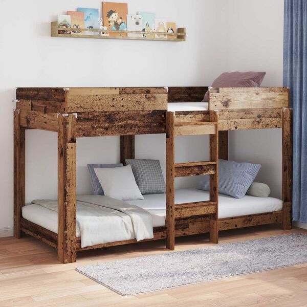 vidaXL Letto a Castello per Bambini Legno vecchio 100 x 190 cm