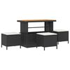 vidaXL Set Divano da Giardino 9 pcs Nero polyrattan