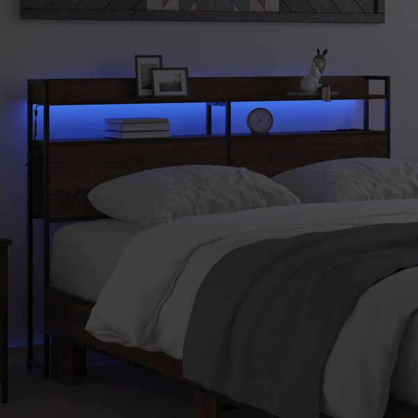 vidaXL Testata contenitore Rovere marrone 120 cm Legno multistrato