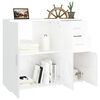 vidaXL Credenza Bianco Lucido 91x29,5x75 cm in Legno Multistrato