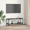 vidaXL Mobile TV Rovere Nero 100x33x41cm Legno ingegnerizzato e ferro