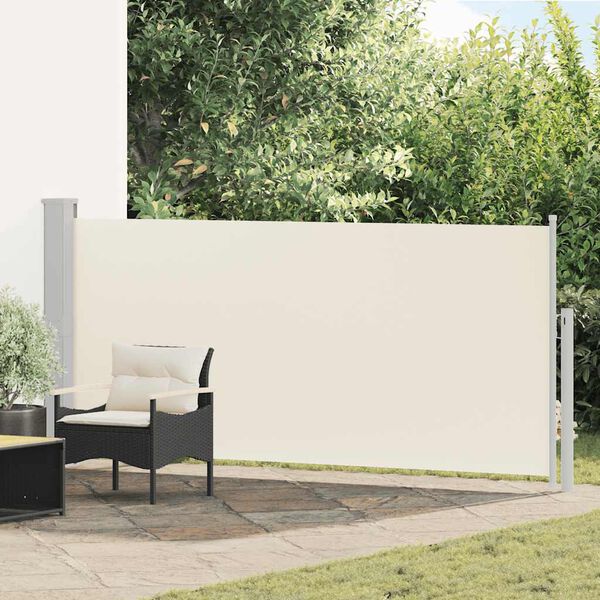 vidaXL Tenda da Sole Laterale Retrattile 140 x 300 cm Crema