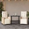 vidaXL Set da Pranzo da Giardino 5 pz con Cuscini Beige in Polyrattan
