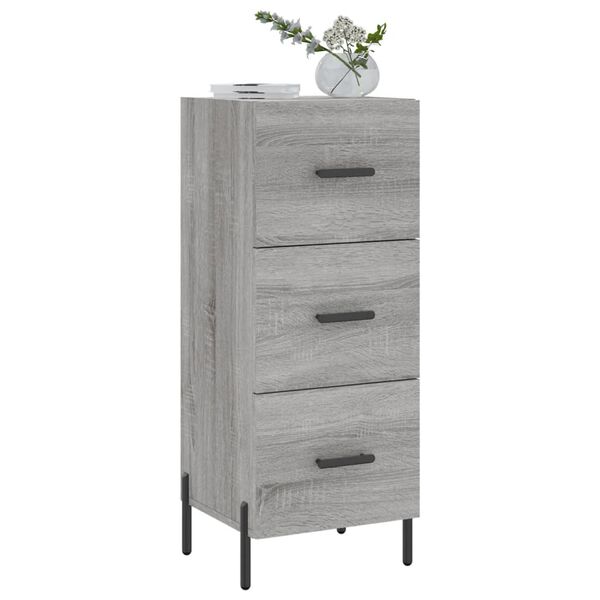 vidaXL Credenza Grigio Sonoma 34,5x34x90 cm in Legno Multistrato
