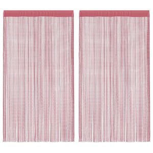 vidaXL Tende a Filo 2 pz Rosa 100x250 cm