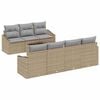 vidaXL Set di divani 8 pz Beige e grigio polyrattan