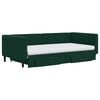 vidaXL Divano Letto Estraibile Cassetti Verde Scuro 100x200cm Velluto