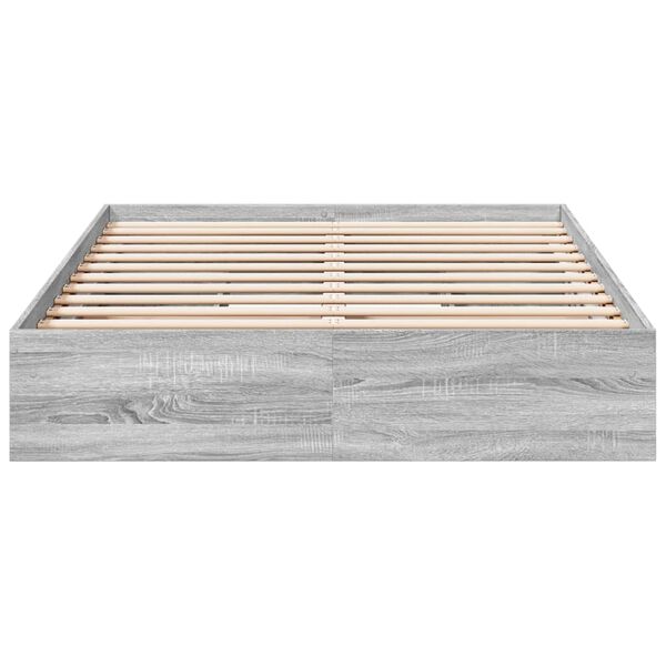 vidaXL Giroletto Cassetti Grigio Sonoma 135x190 cm Legno Multistrato