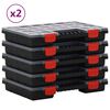 vidaXL Scatole di Assortimento 10 pz 34,5x25x5 cm Polipropilene
