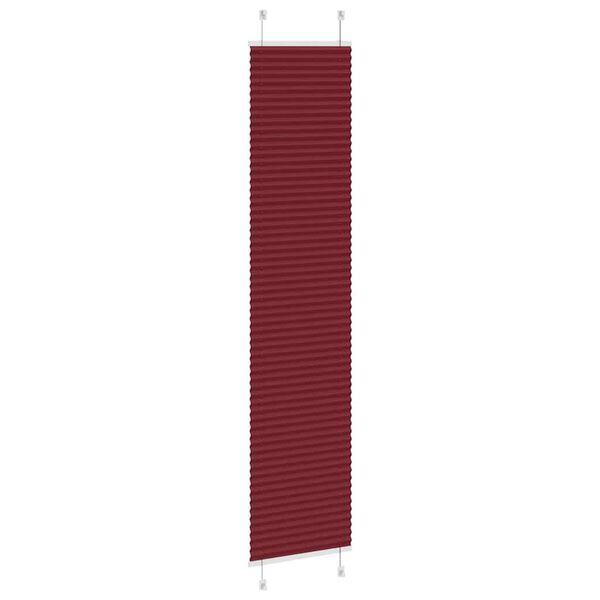 vidaXL Tenda Plissettata Rosso Bordeaux 45x200 cm Larghezza Tessuto