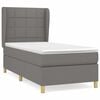 vidaXL Giroletto a Molle con Materasso Grigio Scuro 100x200 cm Tessuto