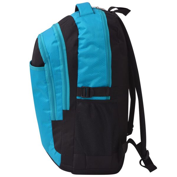 vidaXL Zaino da Scuola 40 L Nero e Blu
