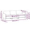 vidaXL Divano a 3 Posti Grigio Chiaro 180 cm in Tessuto