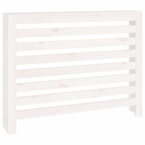 vidaXL Copertura Termosifone Bianca 108,5x19x84 cm Legno Massello Pino