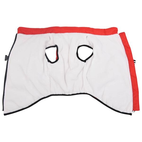 vidaXL Cappotto per Cani con imbracatura Rosso L68 Pile e Poliestere