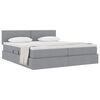 vidaXL Letto con Contenitore con materasso Grigio chiaro 200 x 200 cm