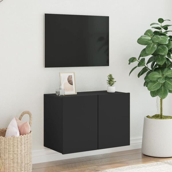 vidaXL Mobile TV a Parete Nero 60x30x41 cm