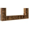 vidaXL Set mobile TV 4 pcs Legno vecchio 37 x 35 x 107 cm