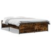 vidaXL Giroletto Rovere Fumo 135x190 cm in Legno Multistrato Metallo