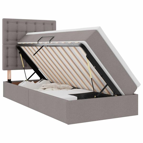 vidaXL Letto con contenitore e materasso Talpa 90 x 190 cm Poliestere